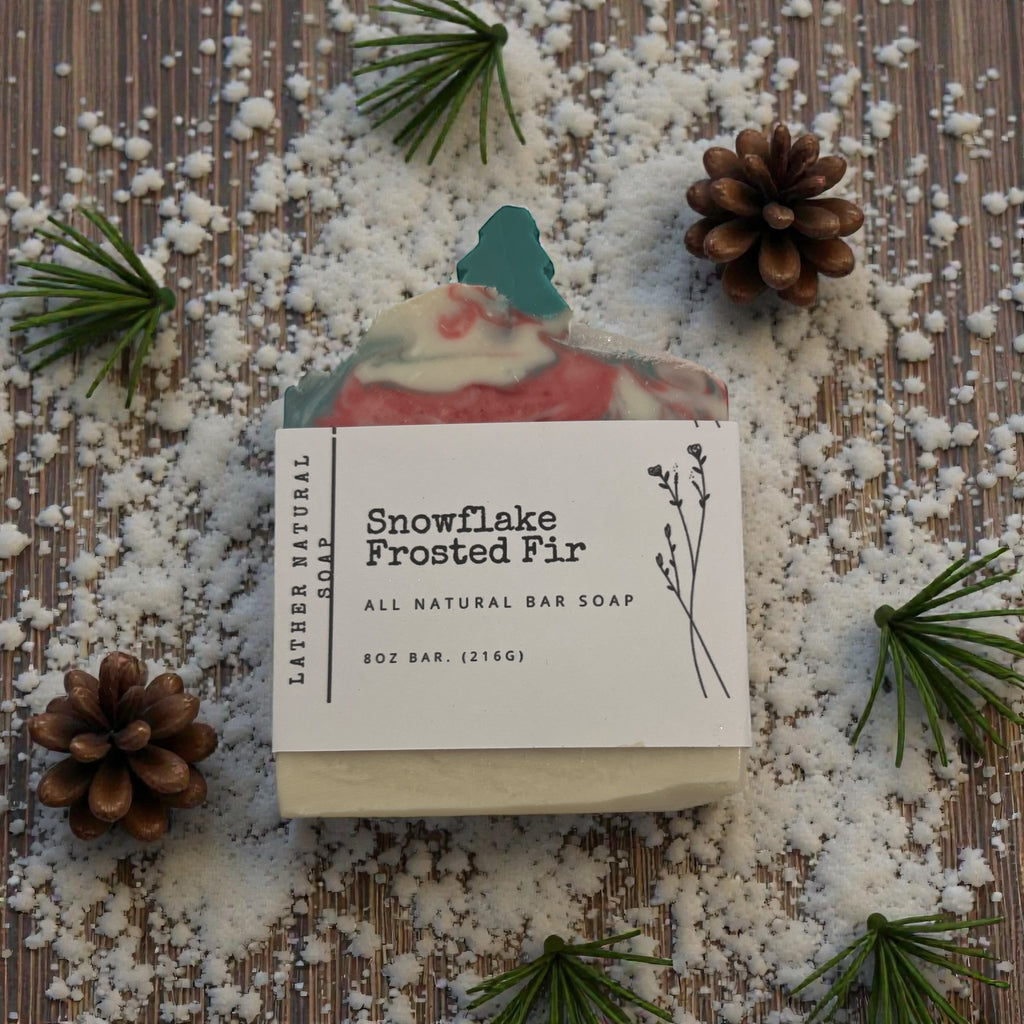 Snowflake Frosted Fir- Christmas pine fresh soap