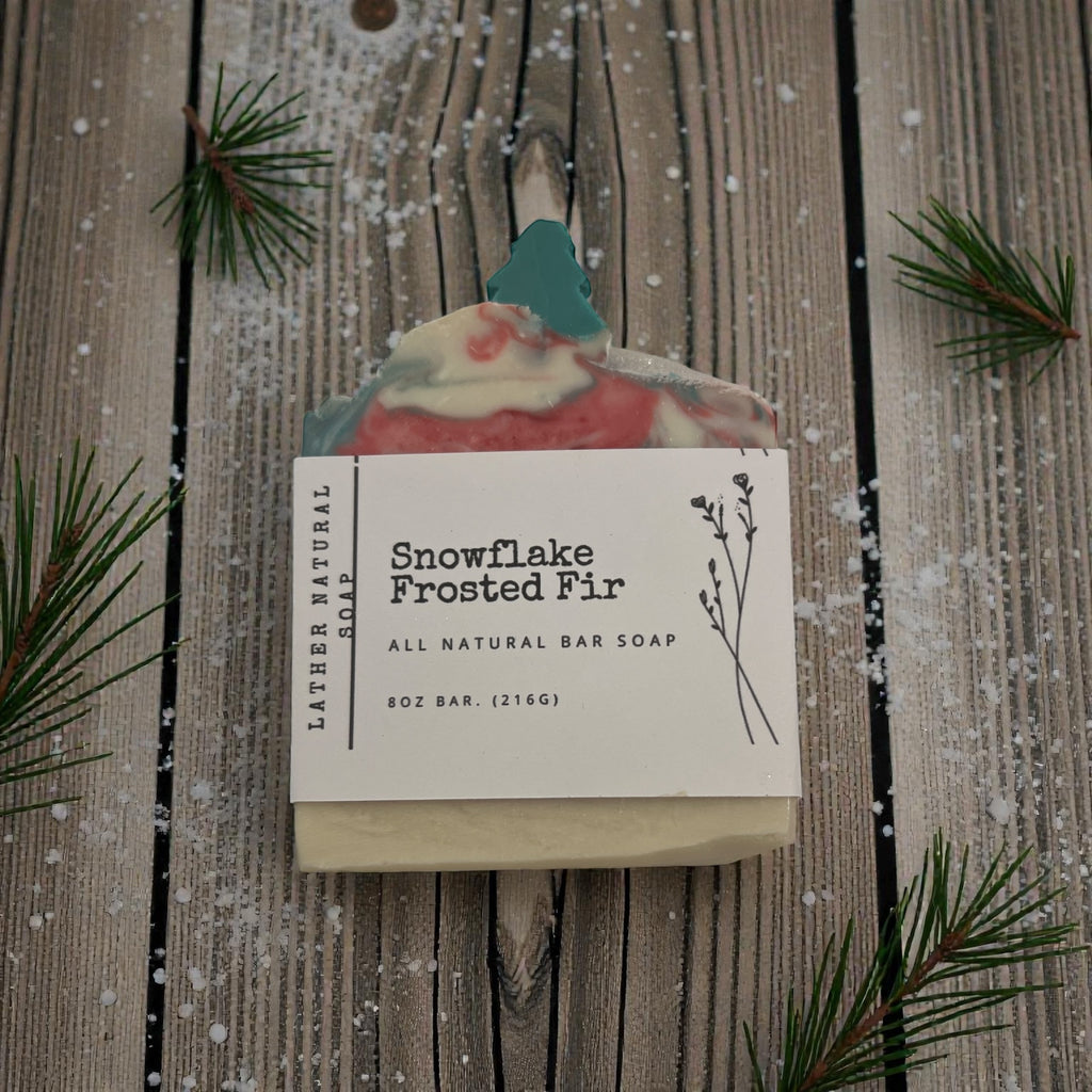 Snowflake Frosted Fir- Christmas pine fresh soap