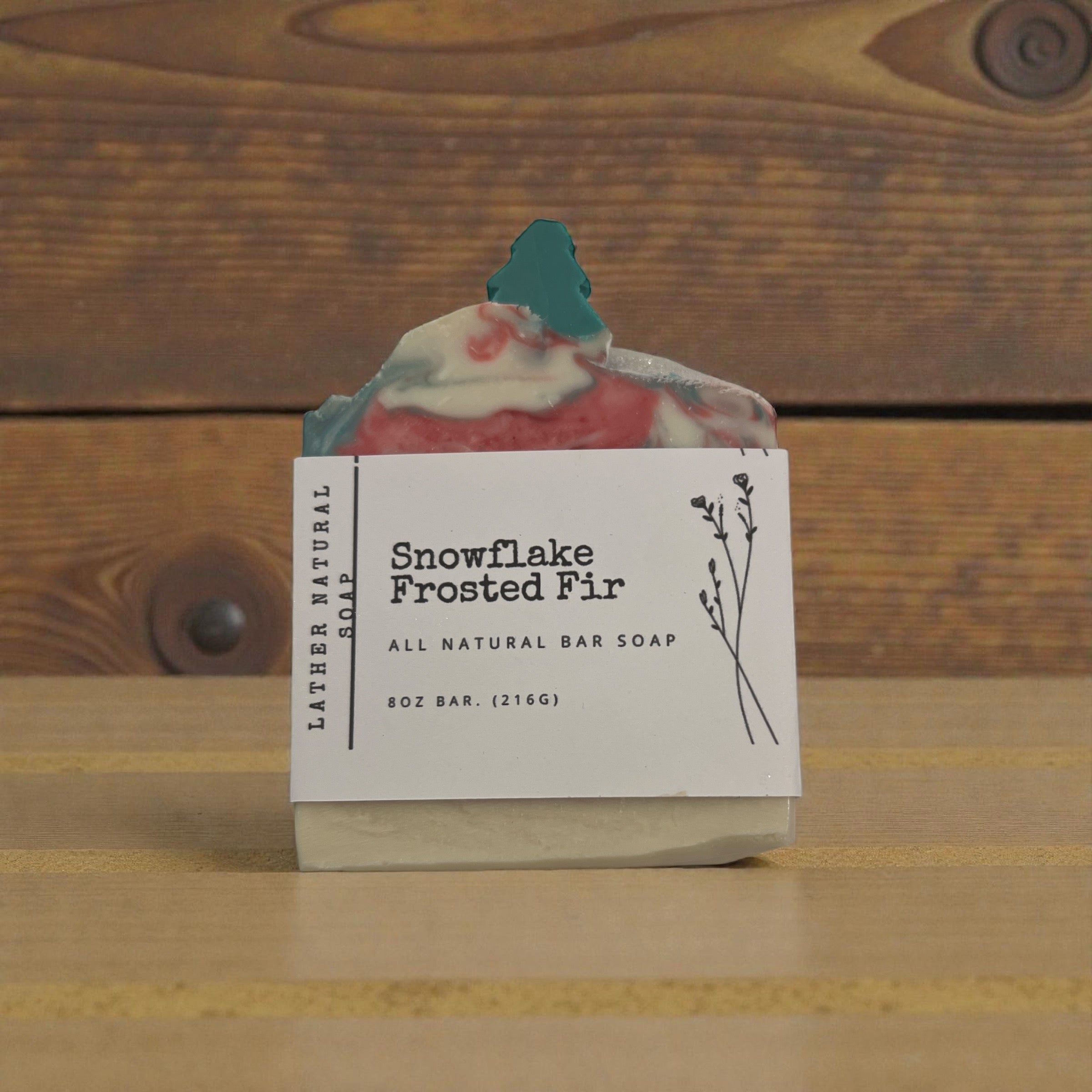 Snowflake Frosted Fir- Christmas pine fresh soap