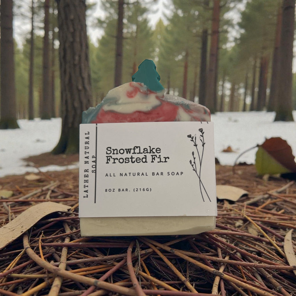 Snowflake Frosted Fir- Christmas pine fresh soap