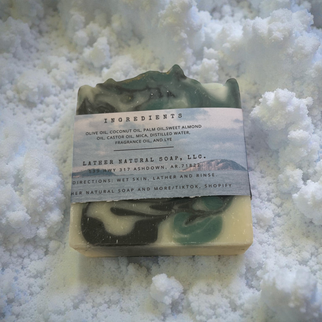 Snowflake Frosted Fir- Christmas pine fresh soap