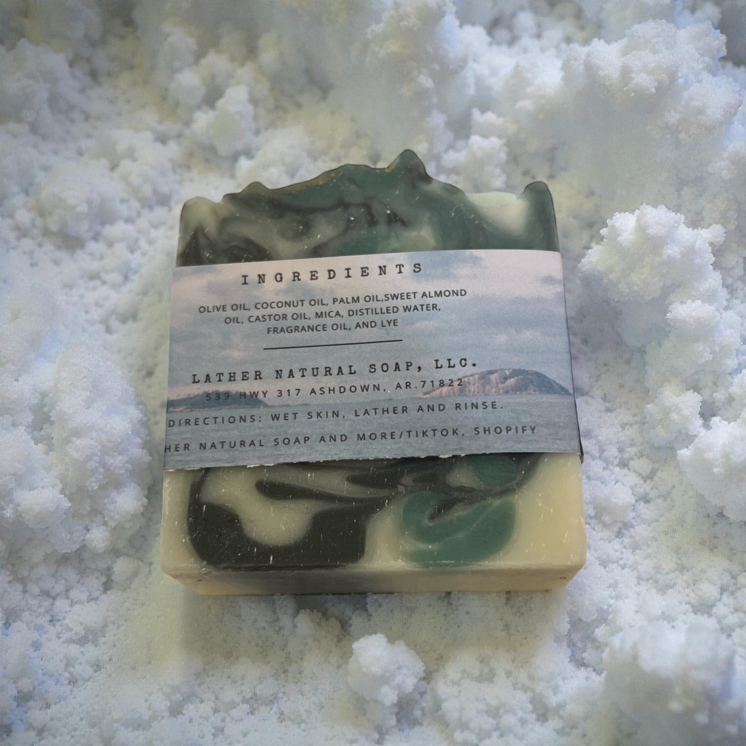 Snowflake Frosted Fir- Christmas pine fresh soap